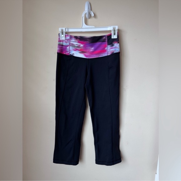 Lululemon Athletica Gather & Crow Crop ll Full On Luon Leggings Size 4 - Picture 10 of 12